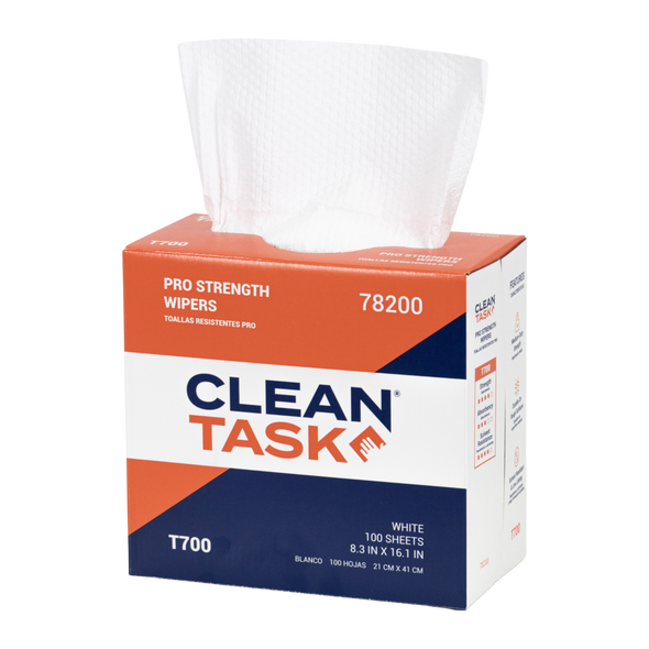 Pro Strength Wipers T700 - Pop-Up Box, White, 100 Sheets