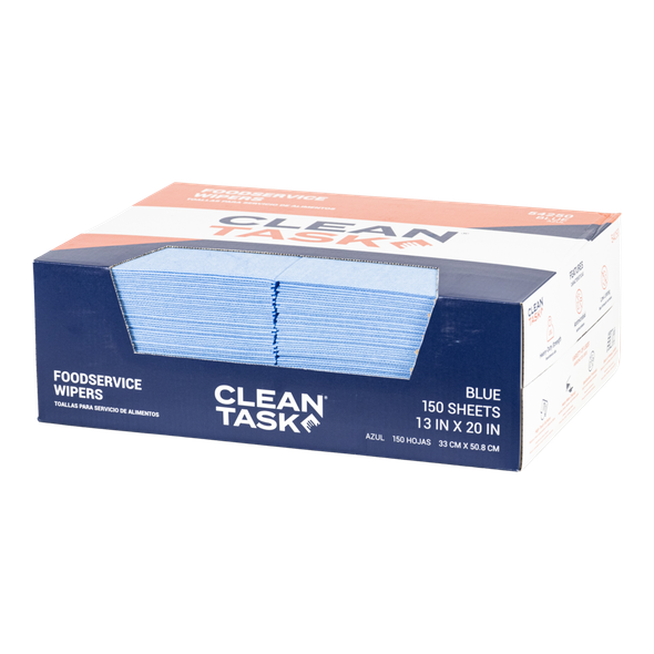 Foodservice Wipers - Quarterfold, Blue, 150 Sheets