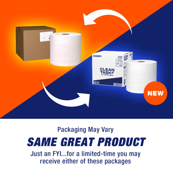 All-Purpose Z300 Wipers - Jumbo Roll, White, 950 Sheets