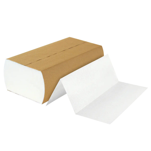Mayfair Multi-Fold TAD white paper towels showing premium Through-Air-Dried construction for commercial restroom hand drying