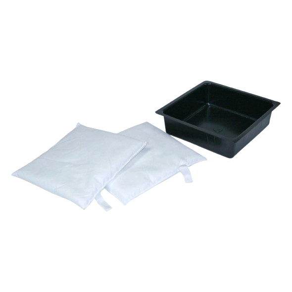 Oil Only Sorbent Pillow with durable meltblown polypropylene construction for absorbing petroleum leaks and industrial oil spills