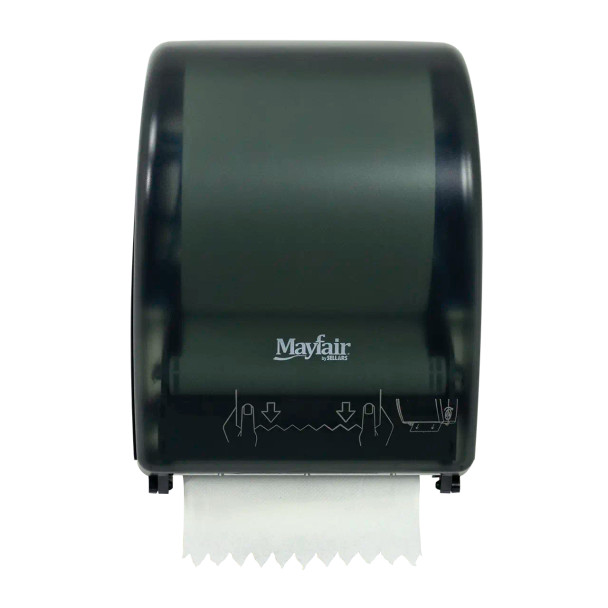 Mayfair touch-free hard roll paper towel dispenser designed for non-perforated paper towel rolls in commercial facilities