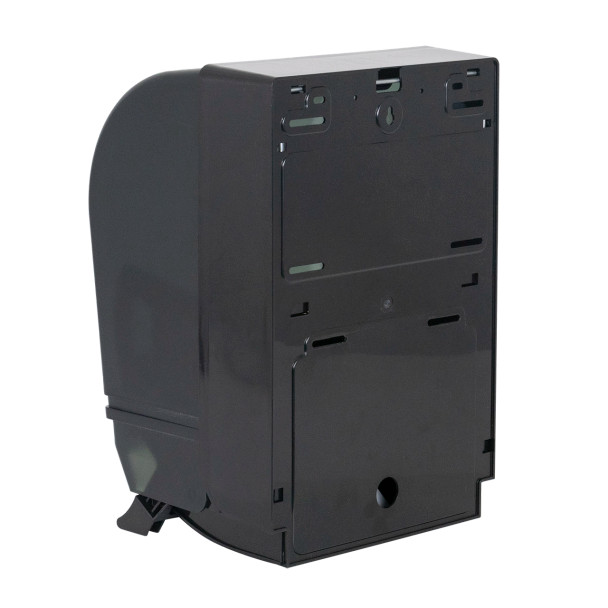 Mayfair manual push-bar paper towel dispenser angled left with durable impact-resistant construction and locking cover