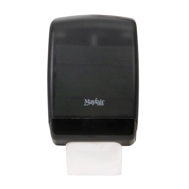 Mayfair universal multi-fold paper towel dispenser designed to hold multi-fold and C-fold paper towels in commercial restrooms