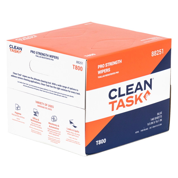 Pro Strength Wipers T800 - Double-Take® Pop-Up Box, Blue, 140 Sheets