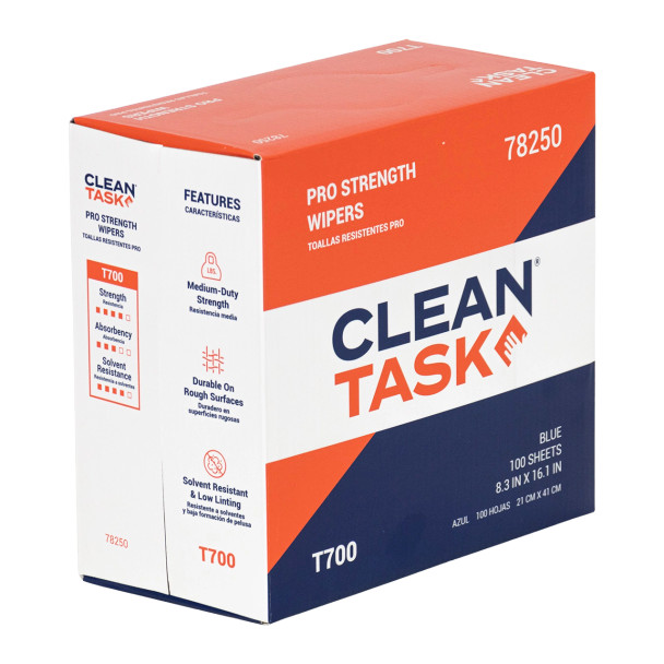 Pro Strength Wipers T700 - Pop-Up Box, Blue, 100 Sheets