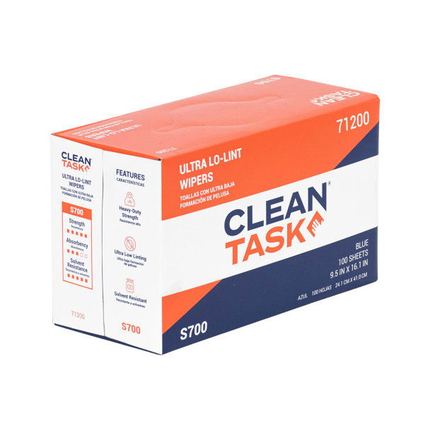 Clean Task Ultra Lo-Lint S700 package angled right