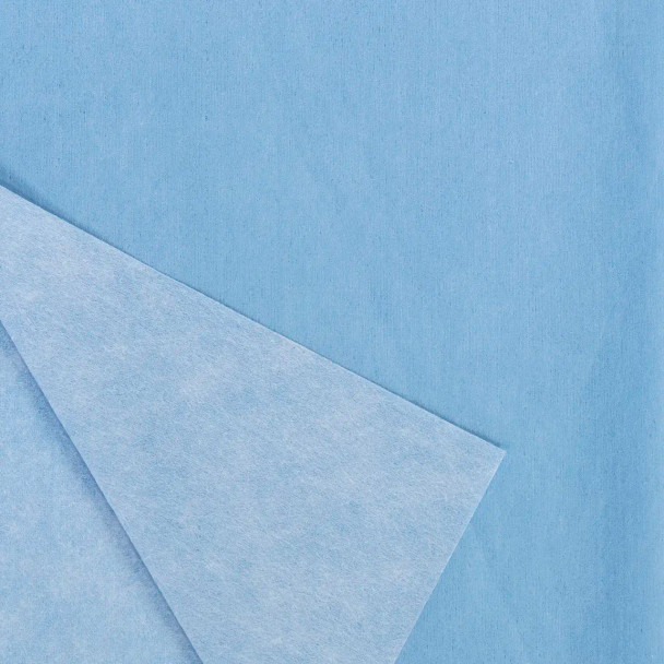 Close-up of two Sellars S700 blue wipers in quarterfold layout, showcasing low-lint material for cleanroom wiping and equipment detailing