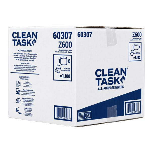 ALL-PURPOSE Z600 WIPERS – JUMBO ROLL, WHITE, 1,100 SHEETS