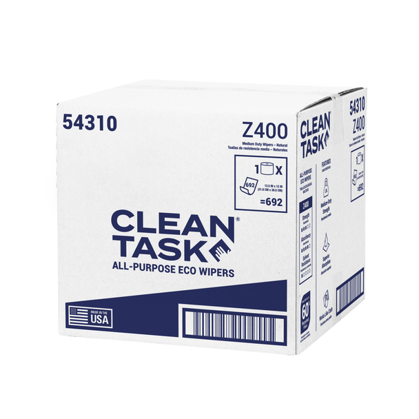 All-Purpose Eco Z400 Wipers – Jumbo Roll, Natural, 692 Sheets