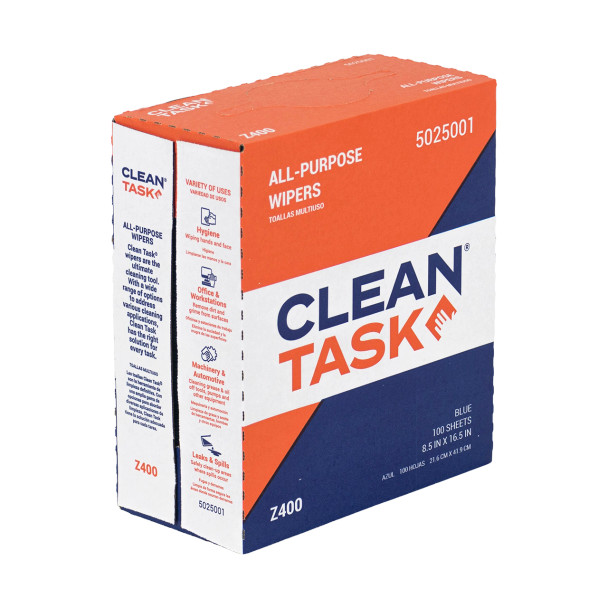 Clean Task® Z400 All-Purpose Medium-Duty Strength Blue Wipers