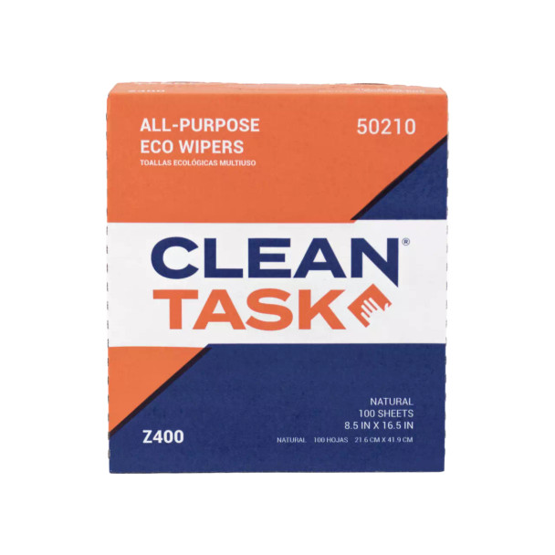 Clean Task All-Purpose Eco Z400 natural 100-sheet Pop-Up Box facing front