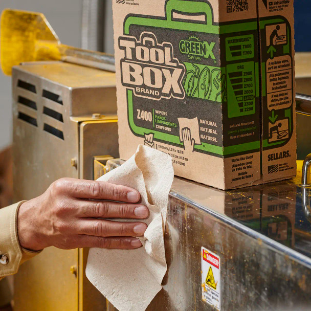 All-Purpose Eco Z400 Wipers - Pop-Up Box, Natural, 100 Sheets