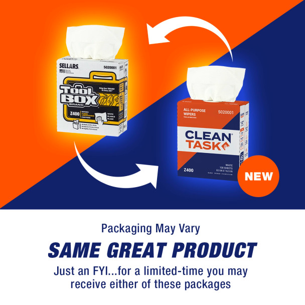 Z400 Wipers - Pop-Up Box, White, 100 Sheets