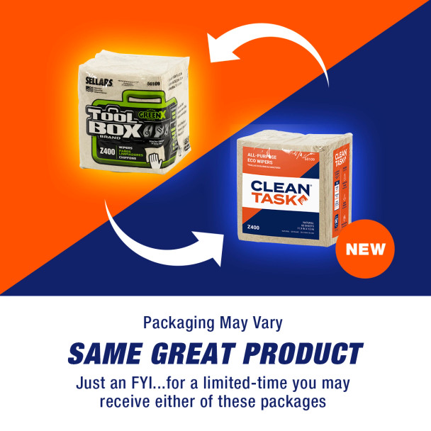 GREENX Z400 Wipers - Quarterfold, Natural, 60 Sheets