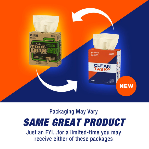 TOOLBOX® GreenX Z300 Wipers - Pop-Up Box Natural, 135 sheets for eco-friendly cleaning