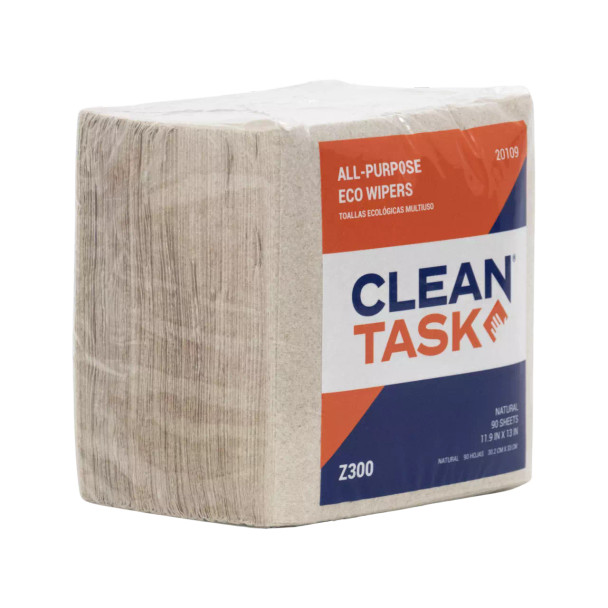 Clean Task All-Purpose Eco Z300 quarterfold package angled right