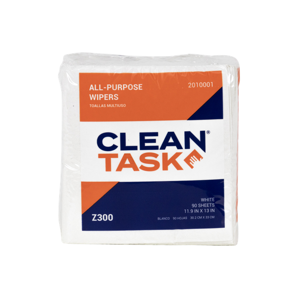 Clean Task All-Purpose Z300 Quarterfold white 90-sheet package facing front