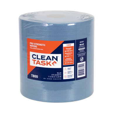 Clean Task® Pro Strength Wipers – T800 (Blue Jumbo Roll) - Sellars