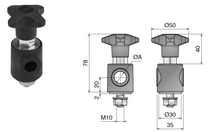 Adjustable Head. Ø12 (Without Knob)