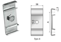 Pressed Double Clamp For Connical Side Guide - Type A