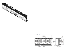 Flexible Roller Guide, 45mm High, Type B For Use With 40 x 8mm Bar