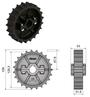 Molded Split Drive Sprocket For Chain 881, 21T, Ø25 Bored & Keyed