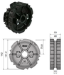 Molded Split Drive Sprocket For Chain 820/831, 23T, Ø30 Bored & Keyed