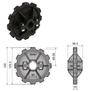 Molded Split Drive Sprocket For Chain 880, 10T, Ø30 Bored & Keyed