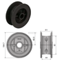 Molded Split Idler Wheel For Chain 815 (Equivalent To 25T Sprocket), Ø25 Bore