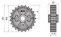 Molded Split Idler Sprocket For Chain 881, 25T, Ø35