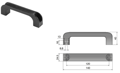 Plastic Handle 120mm Centres - Arnott Handling