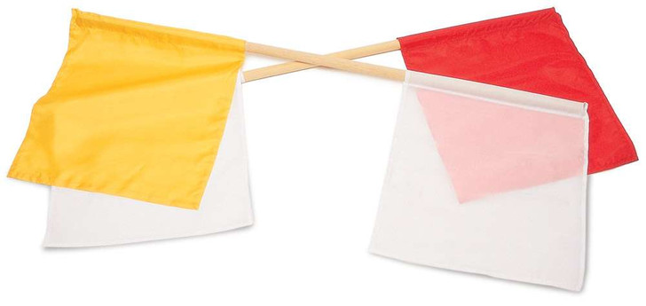 Windkream Nylon Officials Dual Color Flags Red White