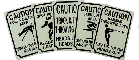 Track and Field Caution Signs for Sale | On Track & Field