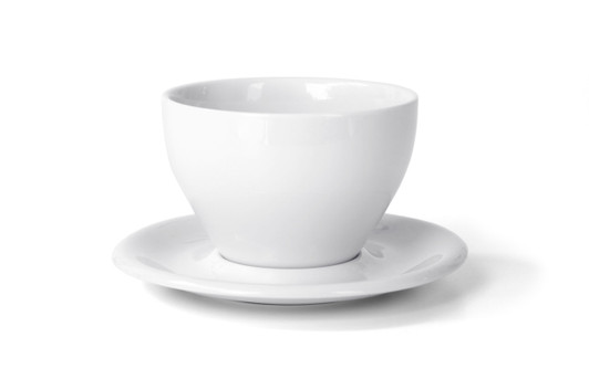 notNeutral LINO Porcelain Cup & Saucer Large Latte 12 oz (White, 1)