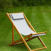 Wooden Deckchair 4position Grey  -   LOCAL DELIVERY ONLY
