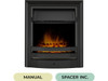 Borealis Electric Fire with Optional Remote and Spacer in Black Chrome Borealis Electric Fire with Optional Remote and Spacer in Black Chrome