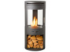OKO S7 Bio Ethanol Panoramic Stove with Log Storage 