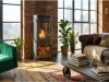 OKO S7 Bio Ethanol Panoramic Stove with Log Storage 