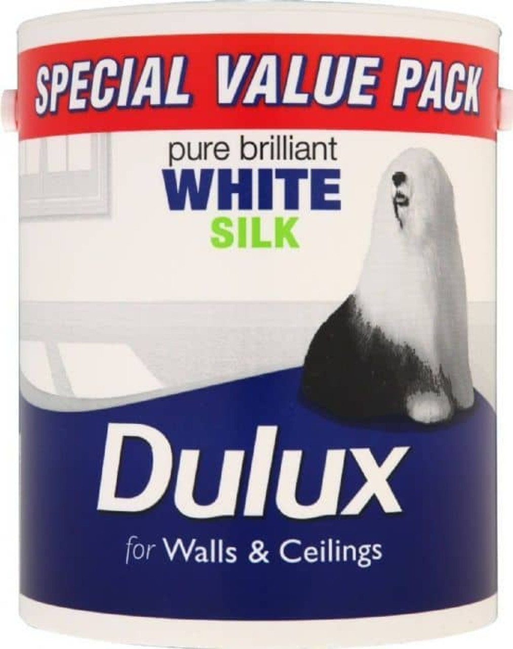Dulux 3Ltr V/Silk Pure Brilliant White   LOCAL DELIVERY ONLY