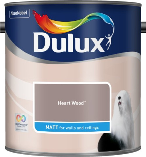 2.5L Dulux Matt Emulsion Heart Wood