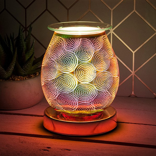 3D Oval Supernova Silver Electric Touch Wax Melt Warmer