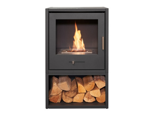 OKO S3 Bio Ethanol Stove with Log Store