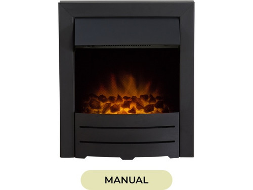 Cosmos Electric Fire with optional Remote and Spacer in Matt Black