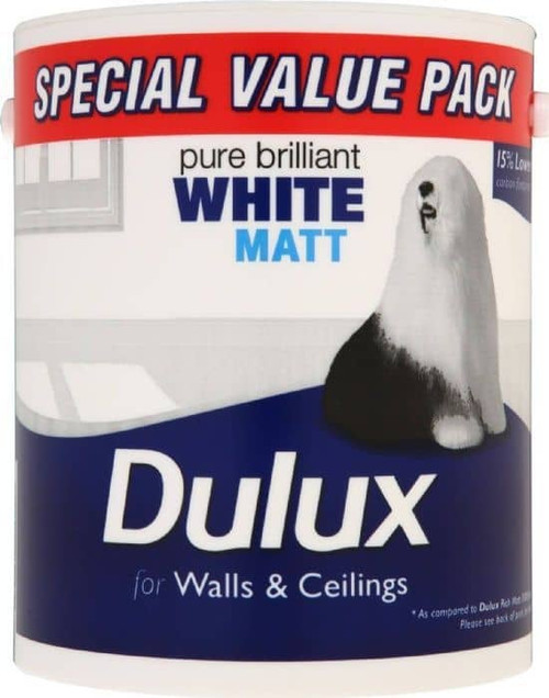 Dulux Matt Emulsion Paint For Walls And Ceilings - Pure Brilliant