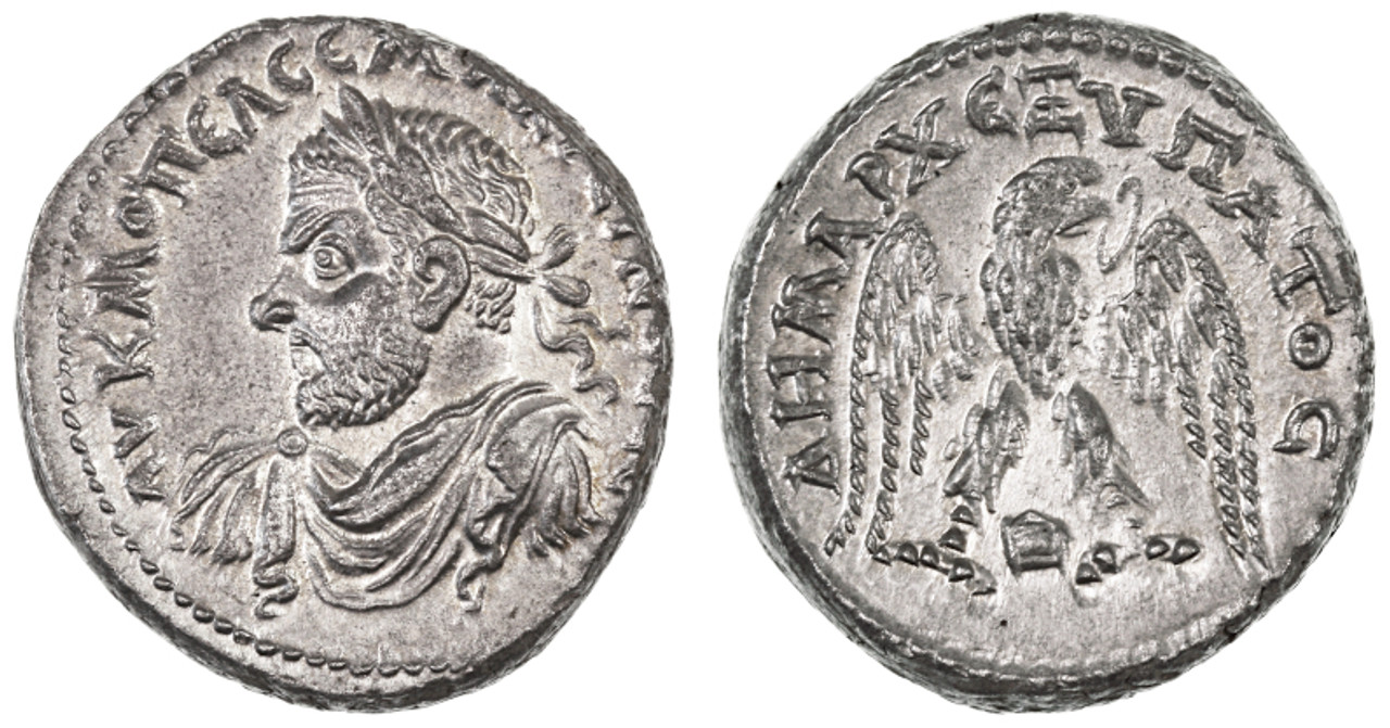 Macrinus AR Tetradrachm, Edessa, Mesopotamia, Near MINT State