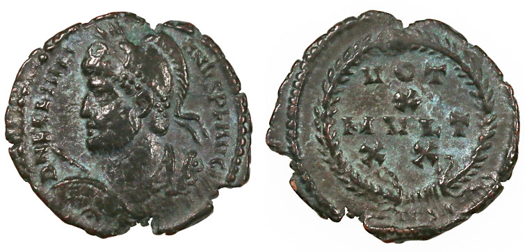 Julian II the Apostate AE Centenionalis, VF, Scarce, Thessalonica