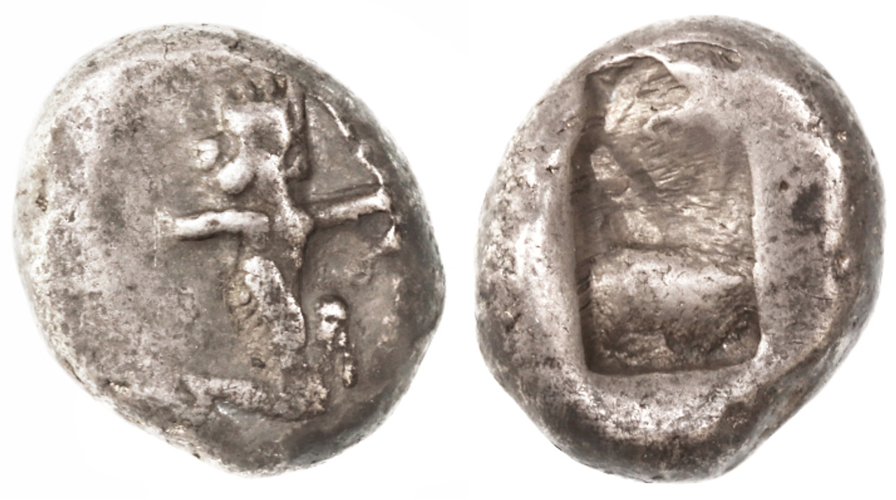 Classic 1 (480 BC to 400 BC) Sicle PERSIA - ACHAEMENID KINGDOM Sardes,  Lydie c. 475-465 AC. (14mm, 5,42g, h) XF