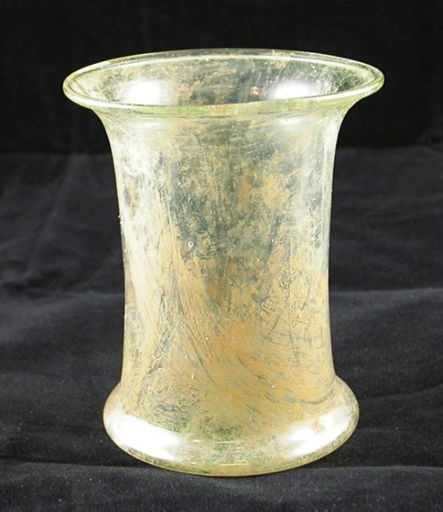 Holyland Roman Period Large Glass Beaker, RARE form, see notes, Perfect - intact, 2nd - 3rd Century C.E. Holyland Roman Period Large Glass Beaker, RARE form, see notes, Perfect - intact, 2nd - 3rd Century C.E.