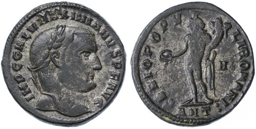 2冊セット　Caesar & Tacitus Severus II AE Follis, Very Fine, Scarce, Ticinium, 305/306 C.E.